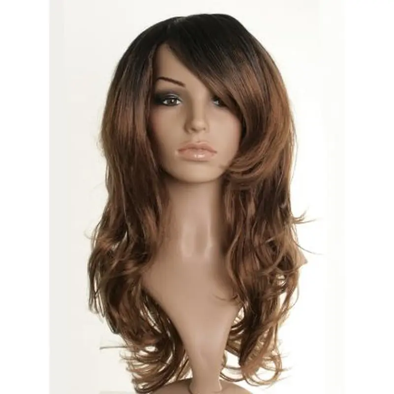 Nice Brown Wavy Long Celebrity Wigs