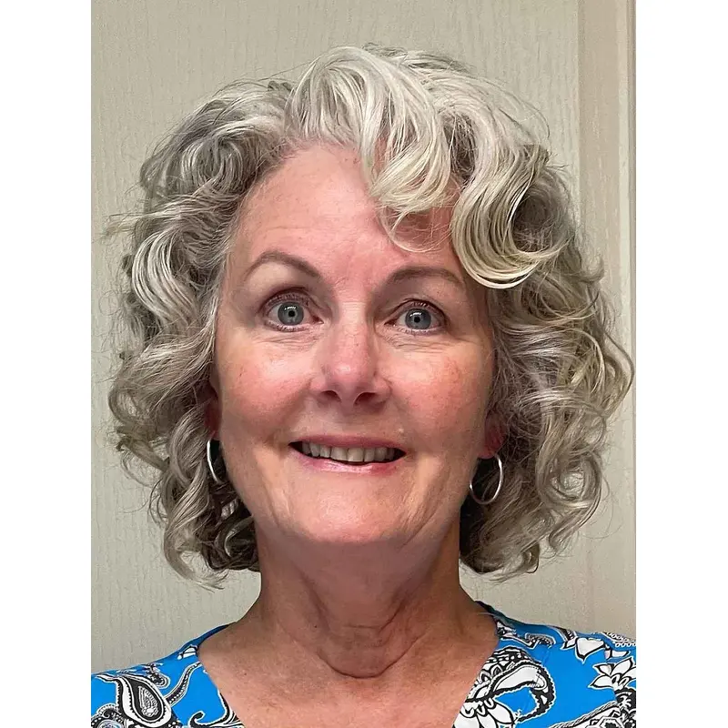 Realistic Grey Wigs Bobs 10" Curly Remy Human Hair Wigs