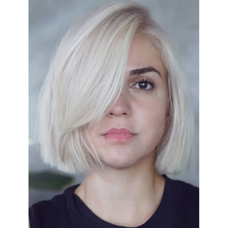 Short Wigs For White Women Lace Front 10" Straight Wigs