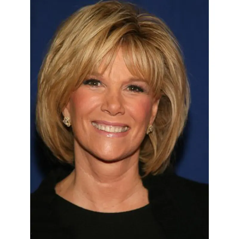 12" Chin Length Straight Wigs for Lady Hand Tied With Bangs