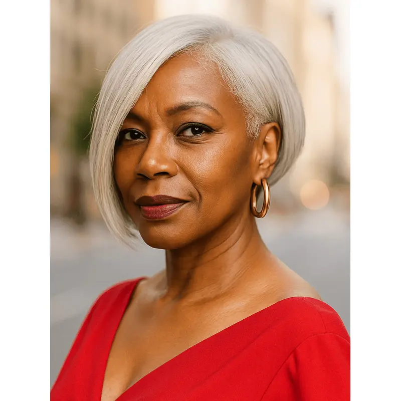 African Lace Front Wigs 8" Short Straight Bobs Wigs