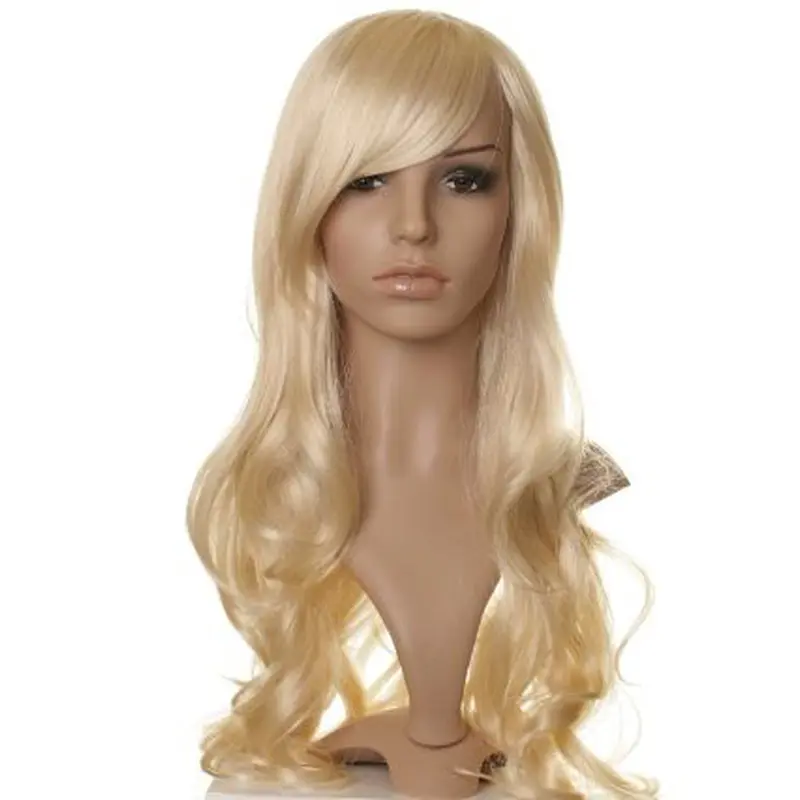 Faddish Blonde Wavy Long Synthetic Wigs