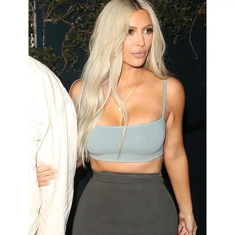 Lace Front 25" Straight Blonde Long Remy Human Hair Kim Kardashian Wigs