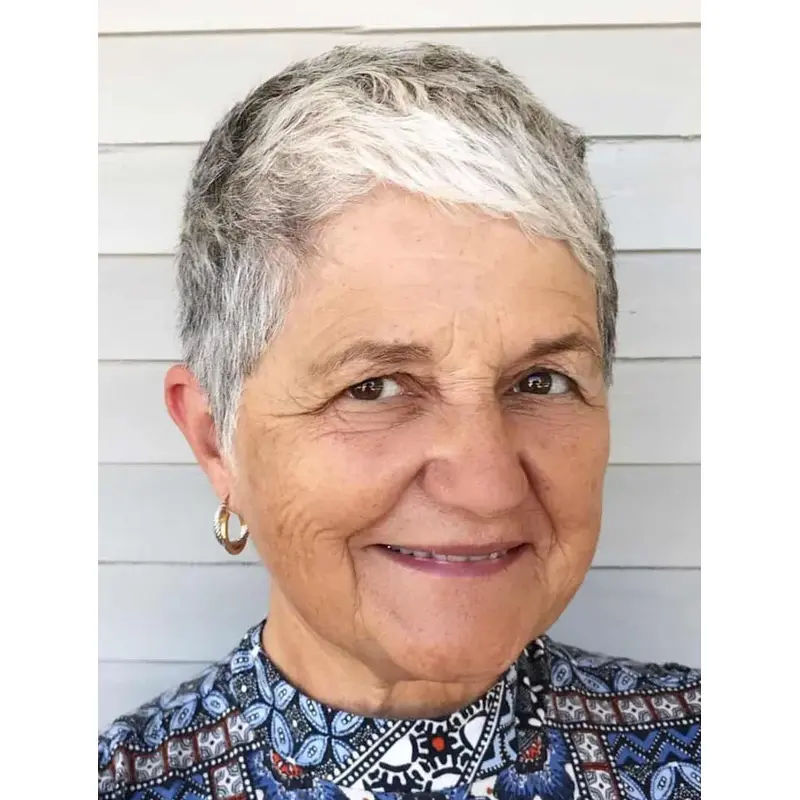 Short Pixie Wigs Synthetic Lace Front Grey Short Wigs Wavy Pixie Wigs