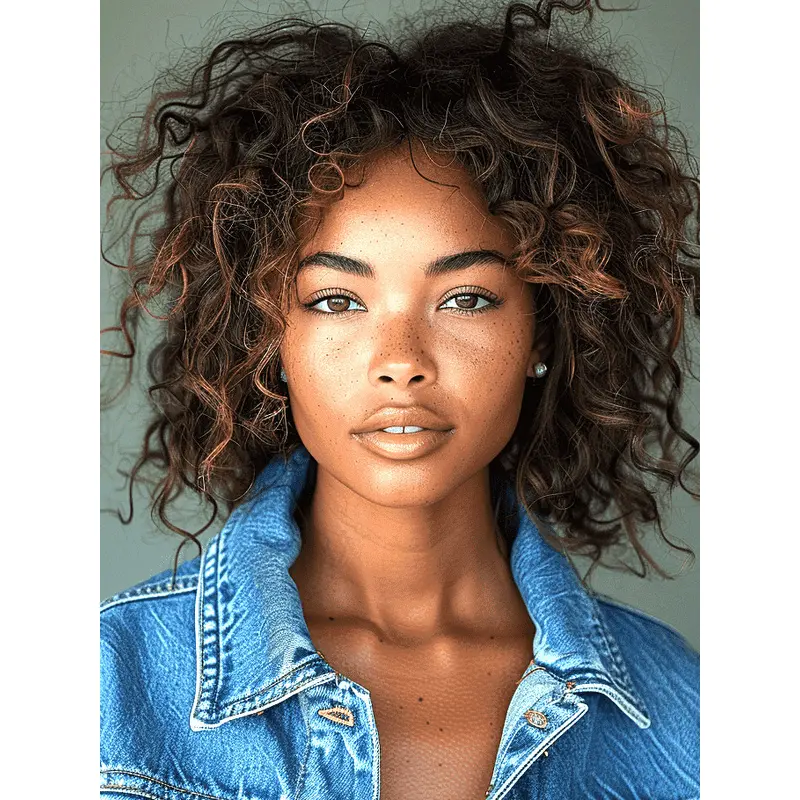 Human Hair Wigs African American 12" Lace Front Ombre/2 Tone Wigs