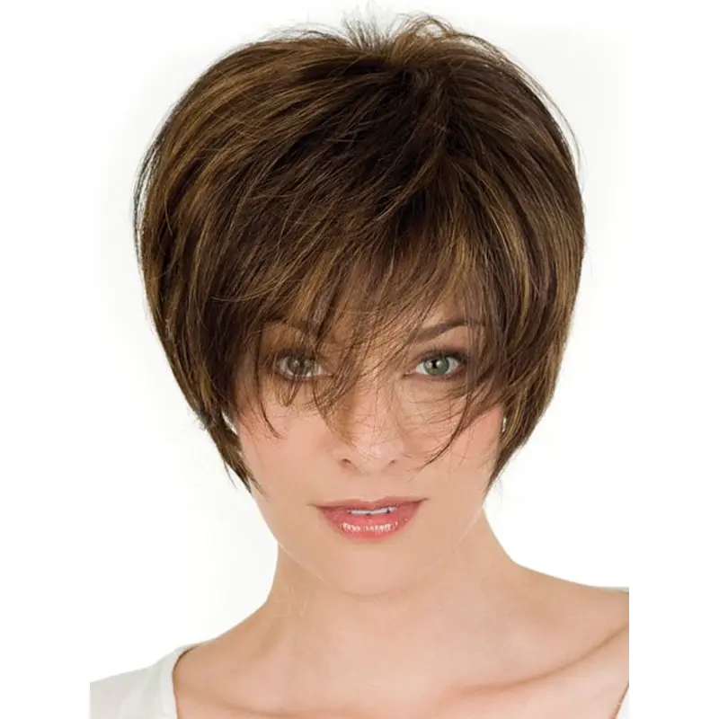 Lace Front Amazing Layered Straight Short Wigs