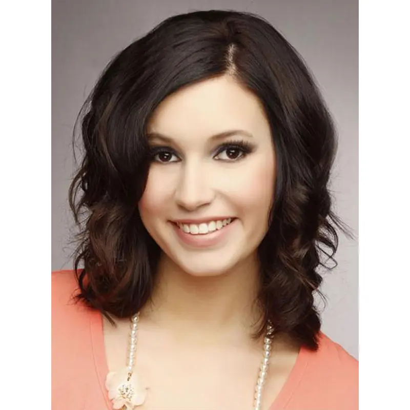 Radiant Lace Front Wavy Shoulder Length Remy Human Lace Wigs