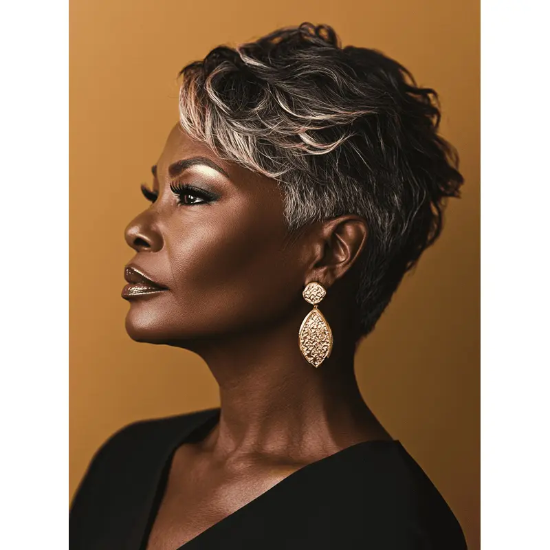 Short Wavy Wigs African American Lace Front Ombre tone Synthetic Wigs