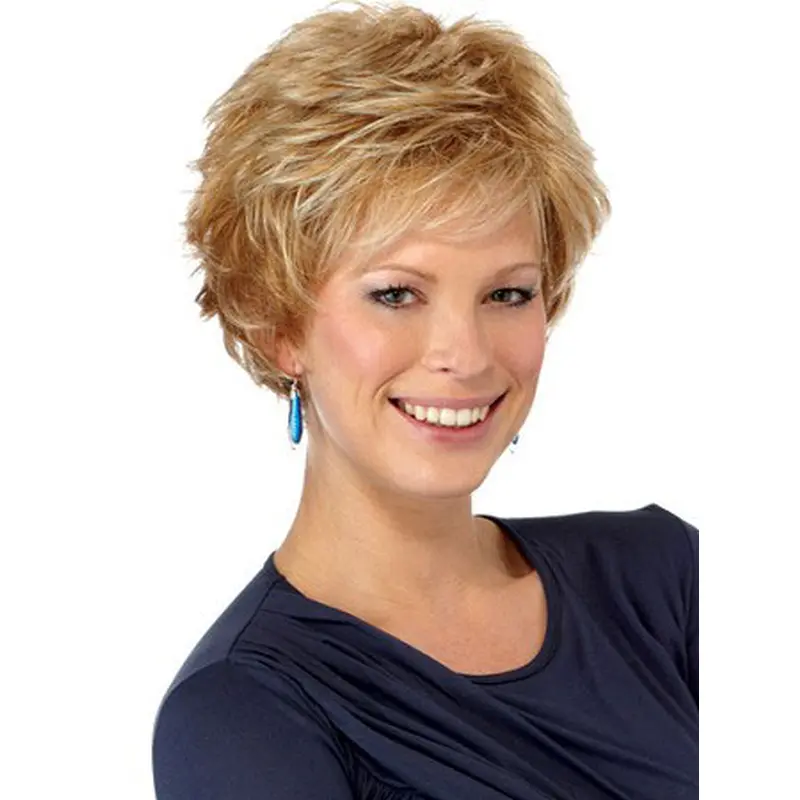 Beautiful Auburn Boycuts Wavy Short Wigs