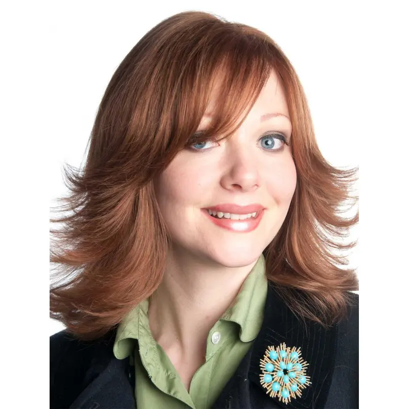 Hairstyles Auburn Wavy Shoulder Length Petite Wigs