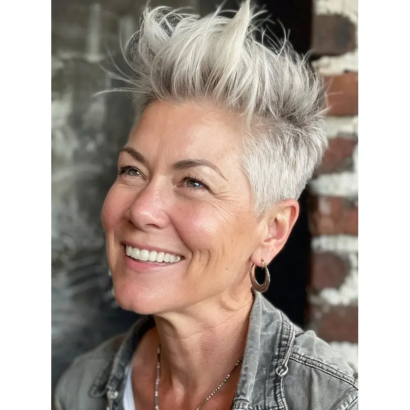 Short Grey Wigs For Women 4" Straight Lace Front Wigs