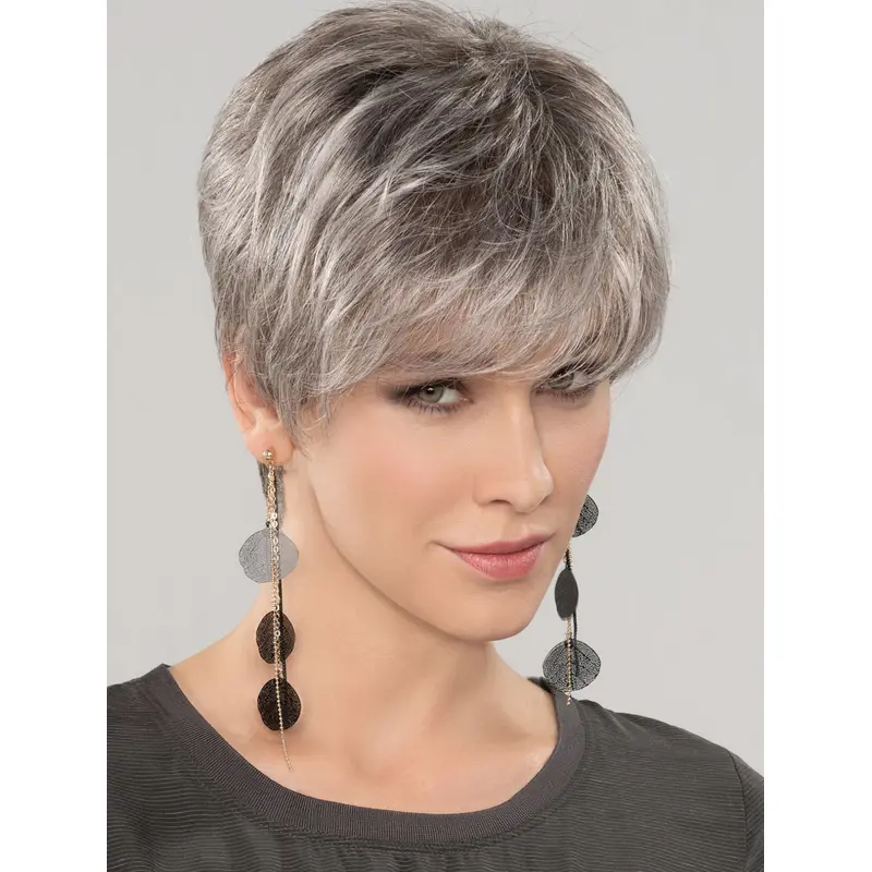 Straight Short 8" 100% Hand-tied Good Grey Wigs