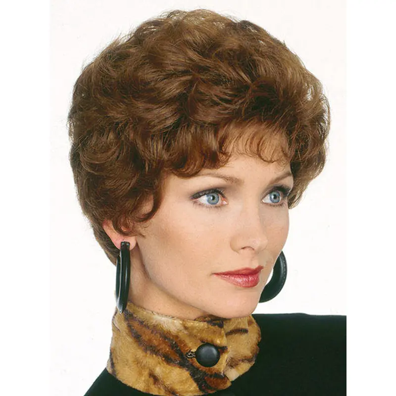 Impressive Brown Wavy Short Classic Wigs