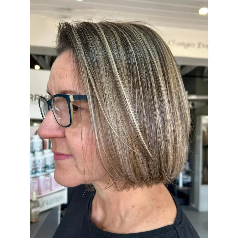 Medium Length Lace Wig Remy Human Hair 10" Ombre/2 Tone Bobs Straight Wigs