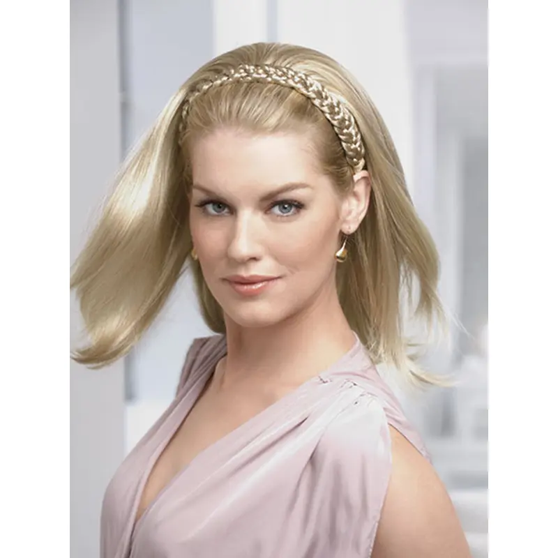 Good Blonde Straight Shoulder Length Human Hair Wigs & Half Wigs