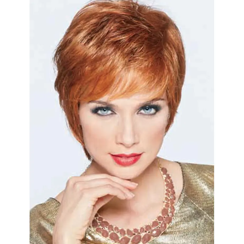 Top Auburn Boycuts Straight Short Wigs