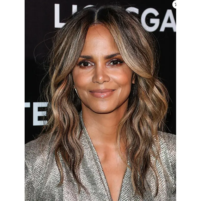 Wavy Ombre/2 Tone Lace Front Long Without Bangs Halle Berry Wigs