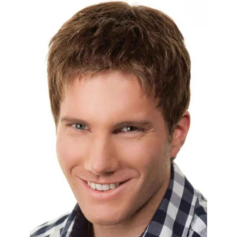 Comfortable Straight Capless Short Men Wigs