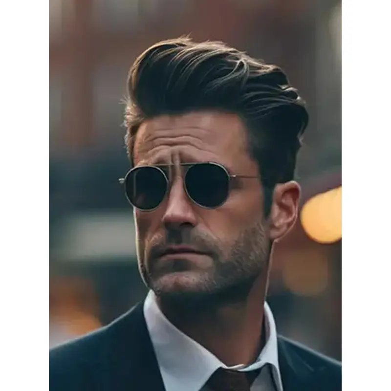 Men'S Wig Lace Front Synthetic Ombre/2 Tone Straight 4" Wigs