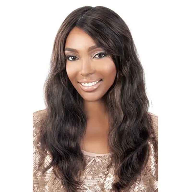 Soft Brown Wavy Long African American Wigs