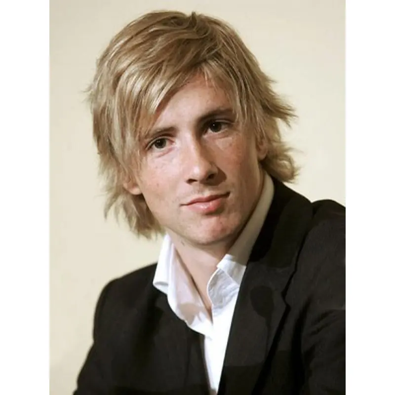 Affordable Blonde Wavy Chin Length Men Wigs