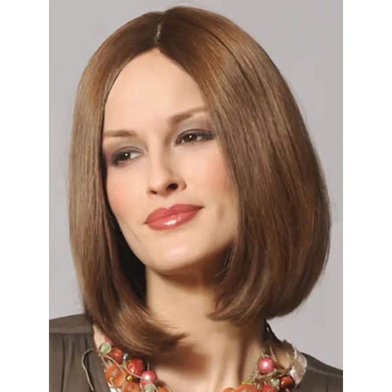 Refined Lace Front Straight Shoulder Length Remy Human Lace Wigs