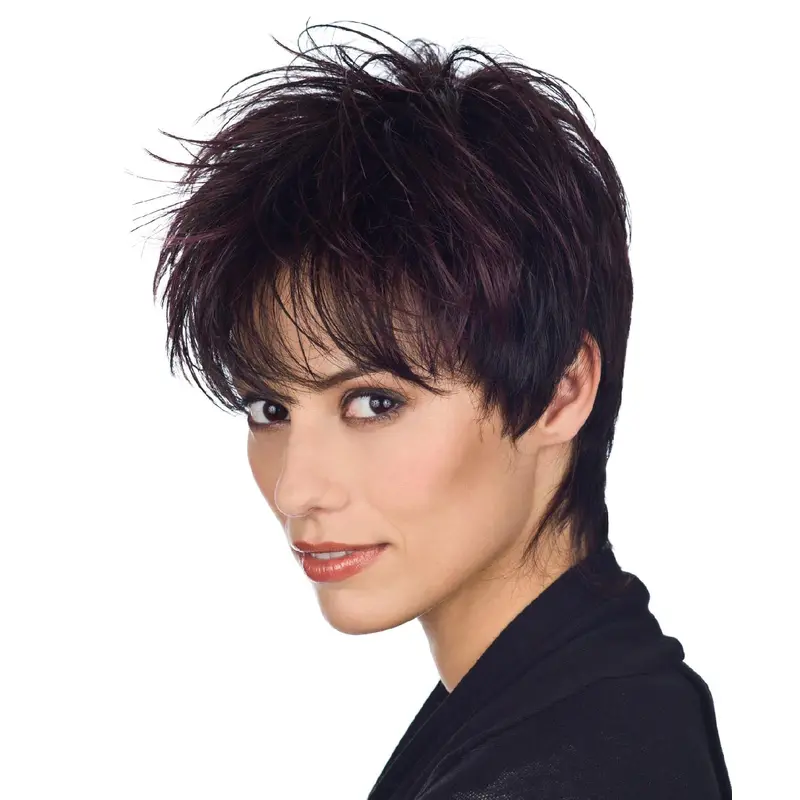 Top Auburn Straight Cropped Synthetic Wigs