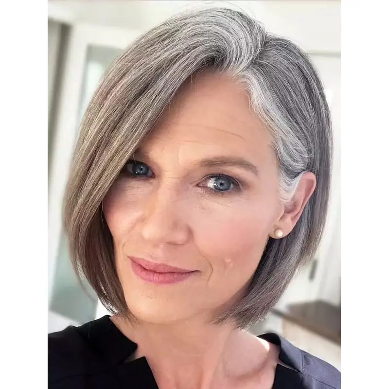 Short Bob Wigs Lace Front Stylish Wigs Synthetic Chin Length Wigs