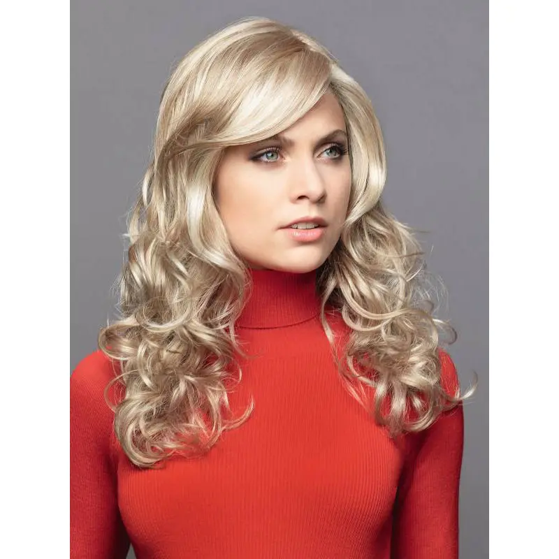 Wavy Monofilament Blonde Synthetic Affordable Long Wigs
