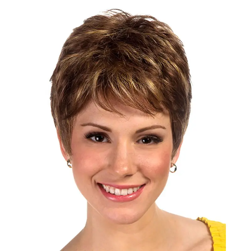 Brown Perfect Boycuts Straight Short Wigs