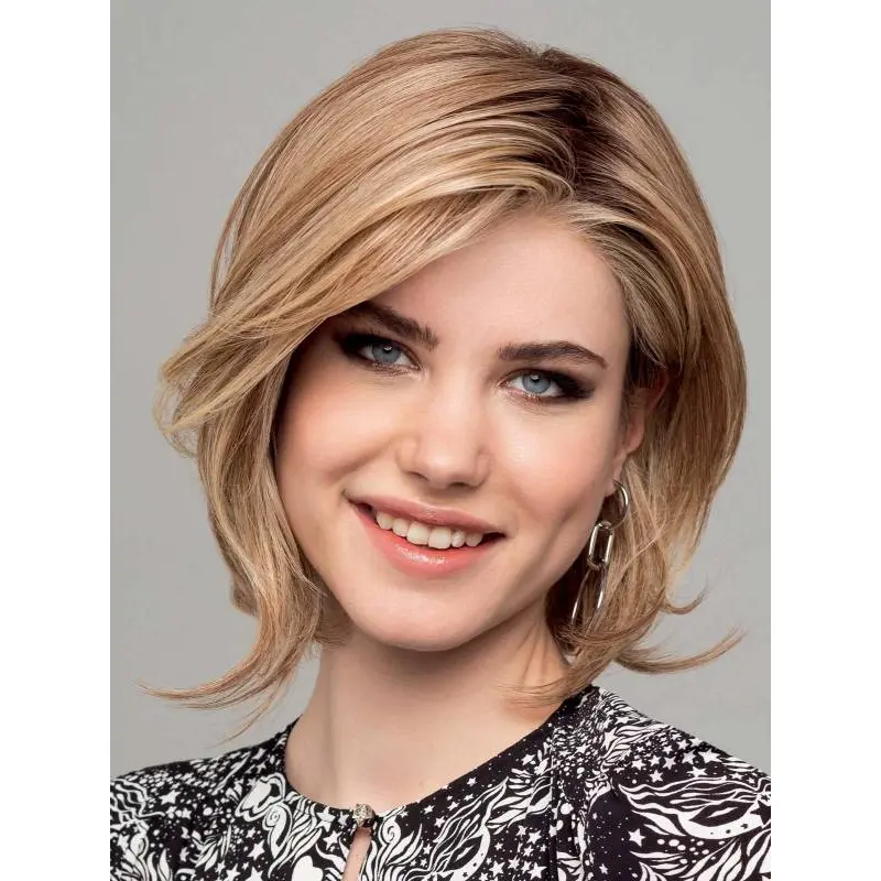 12" Straight Blonde Bobs 100 Hand Tied Wigs