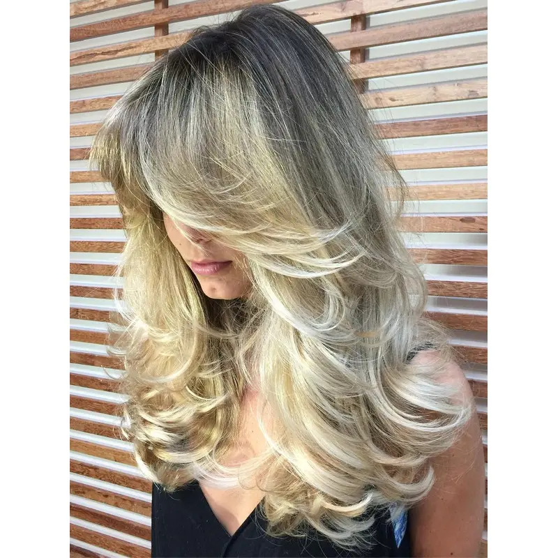 Wigs For Long Hair Lace Front 20" Wavy With Bangs Wigs