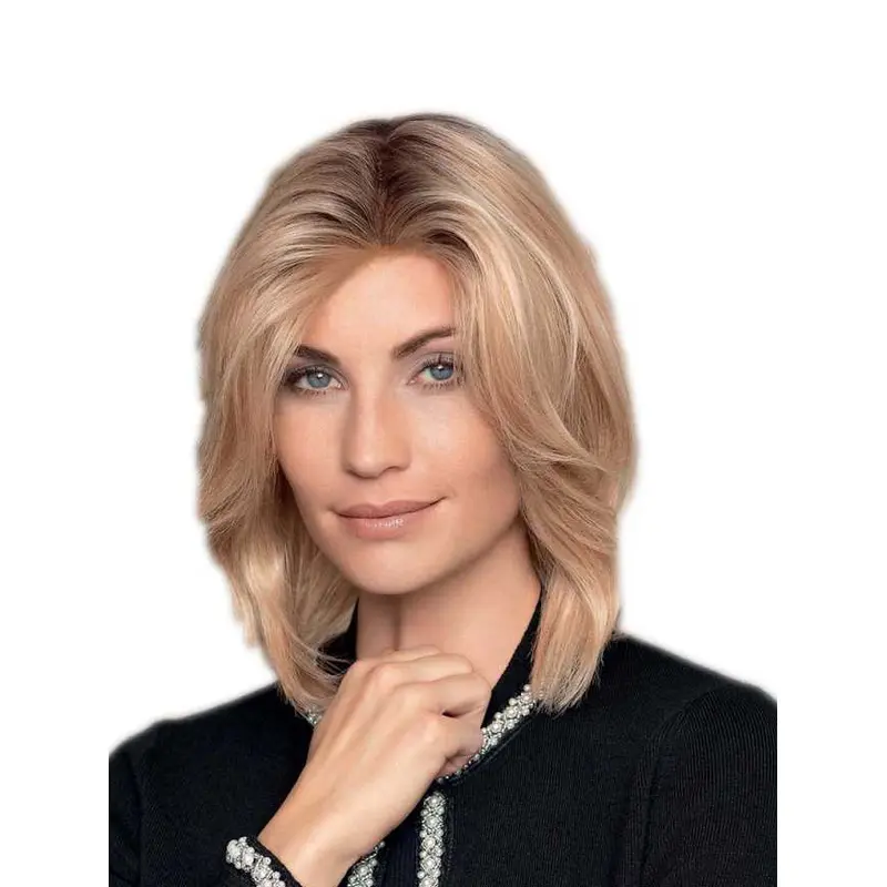12" Chin Length Straight Blonde Good Hand-Tied Wigs