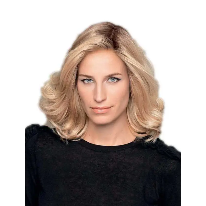 14" Shoulder Length Wavy Blonde Incredible Hand-Tied Wigs