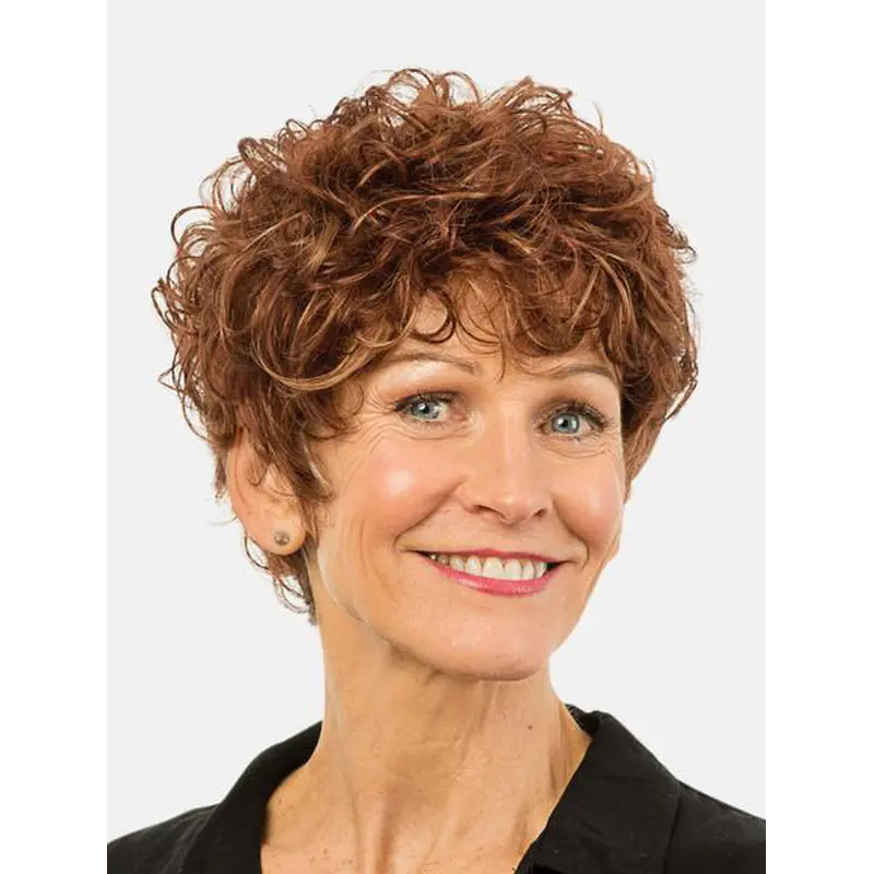 Curly 4" Monofilament Synthetic Blonde Cropped Gorgeous Lace Wigs