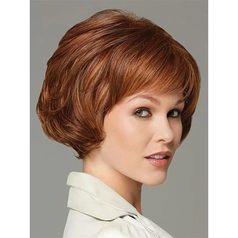 Easy Auburn Wavy Short Classic Wigs