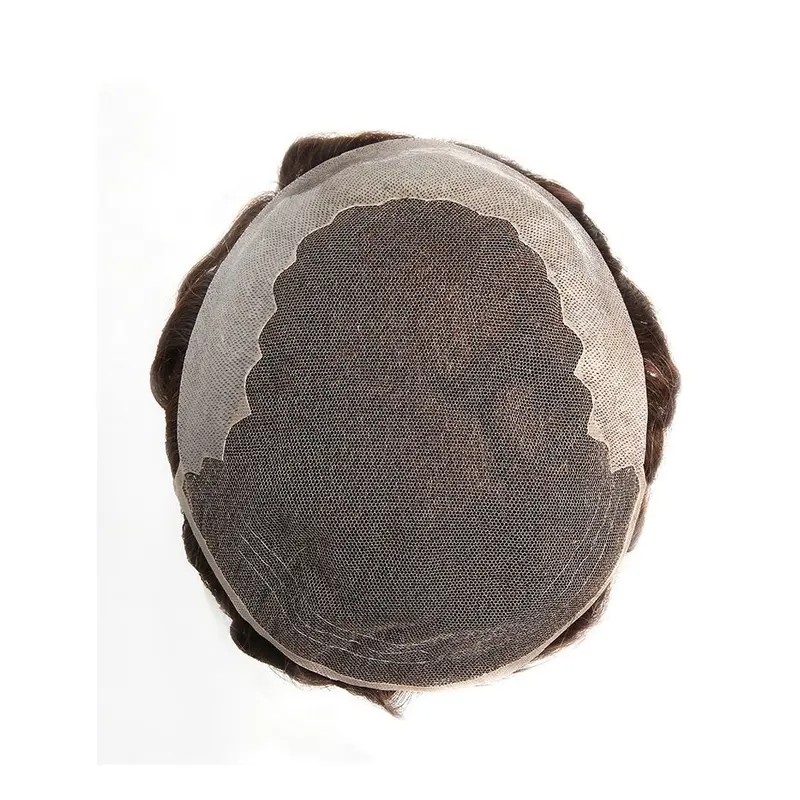 French Lace Hair Toupee With Thin Poly Coated In The Back Man Toupees