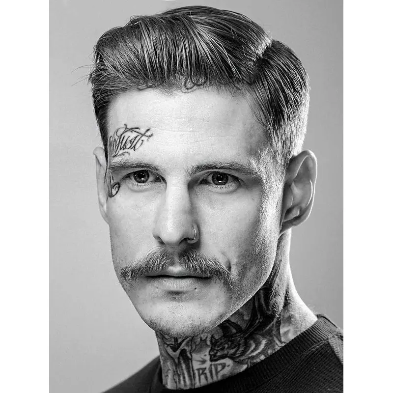 Men Real Hair Wigs Boycuts 4" Straight Cropped Wigs