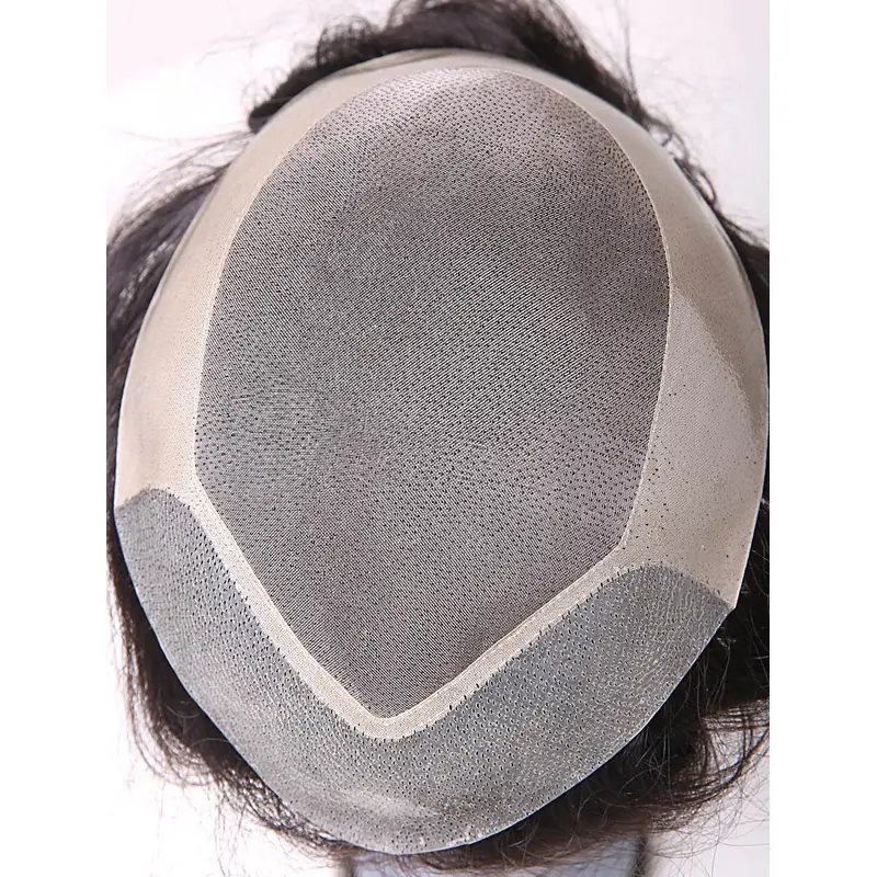 Mono In Center With Poly Coating On Sides And Back Man Toupees