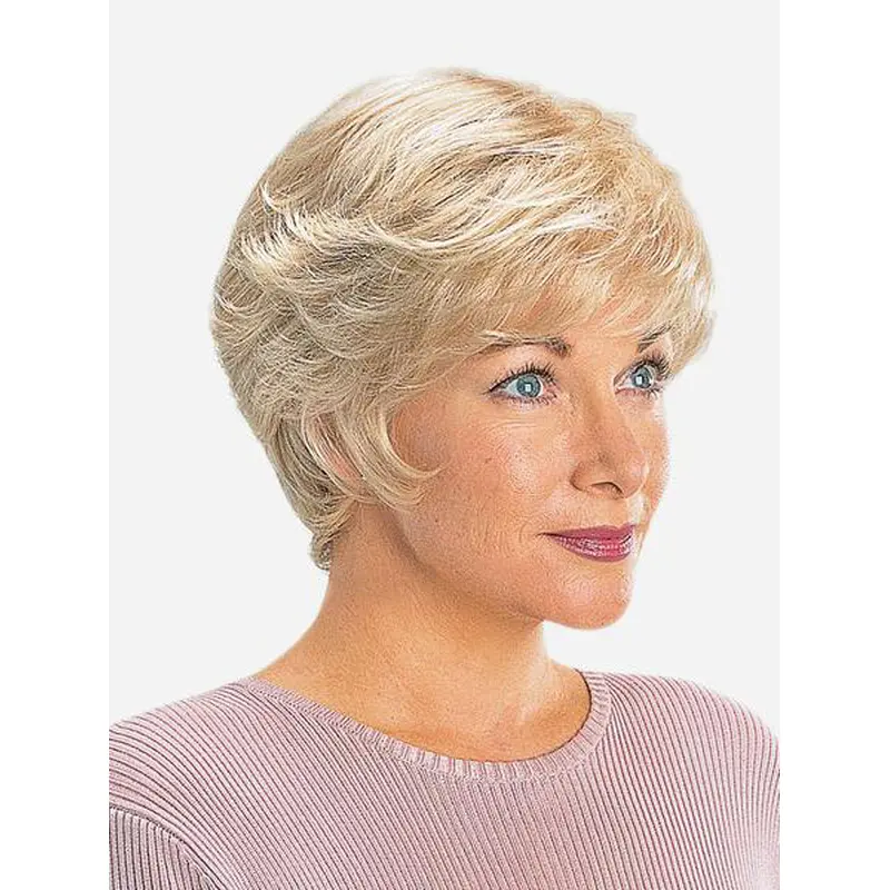 Straight 8" Monofilament Synthetic Blonde Short Best Quality Lace Wigs