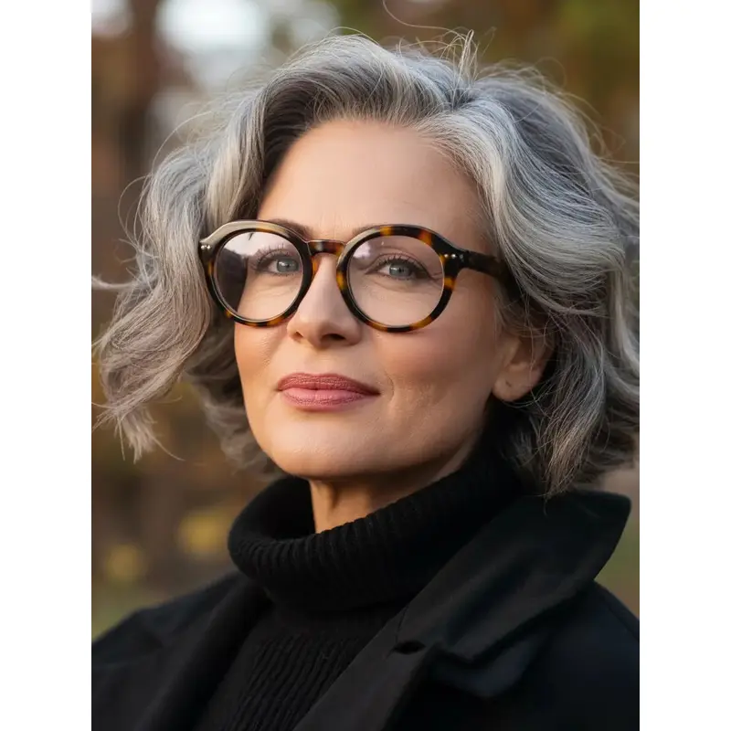 Wigs Grey Hair Lace Front Wavy Remy Human Hair Bobs Wigs