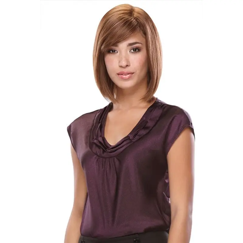 Easeful Monofilament Straight Chin Length Full Lace Wigs For Cancer