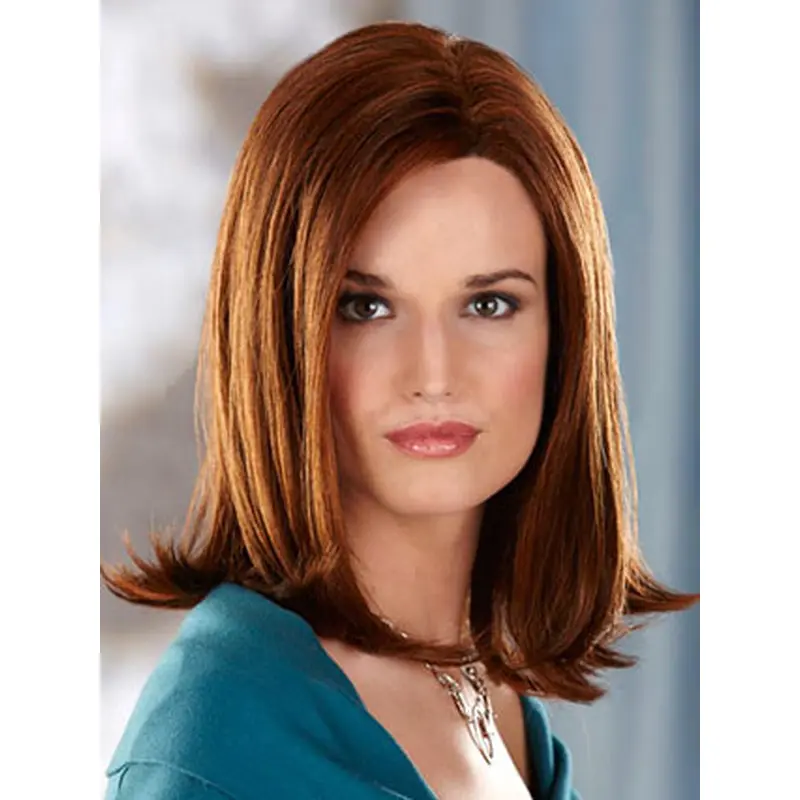 Fabulous Auburn Straight Shoulder Length Synthetic Wigs