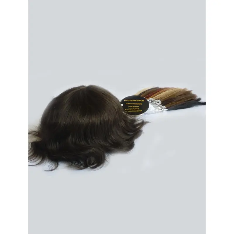 Human Hair Full PU Thin Skin Man Toupees