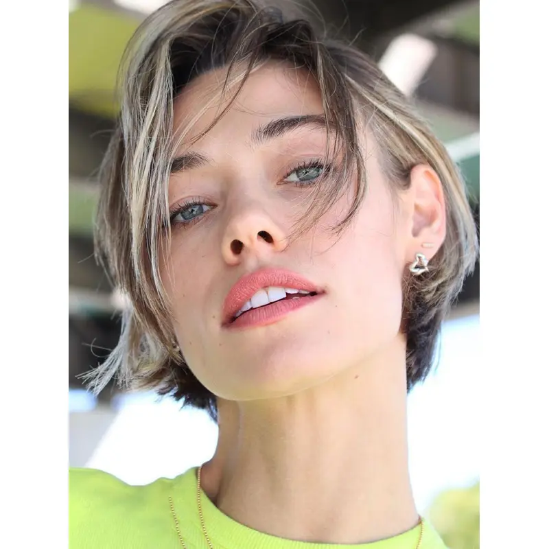 Short Human Hair Wigs Monofilament Wavy Remy Human Hair 8" Wigs