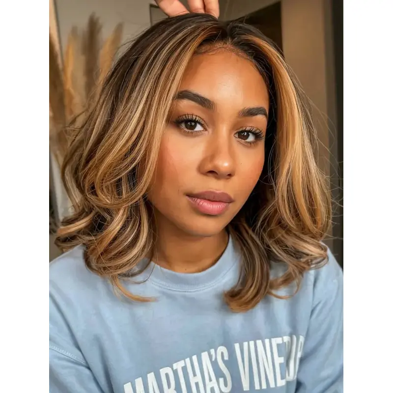 African American Wigs For Seniors 14" Monofilament Synthetic Wigs