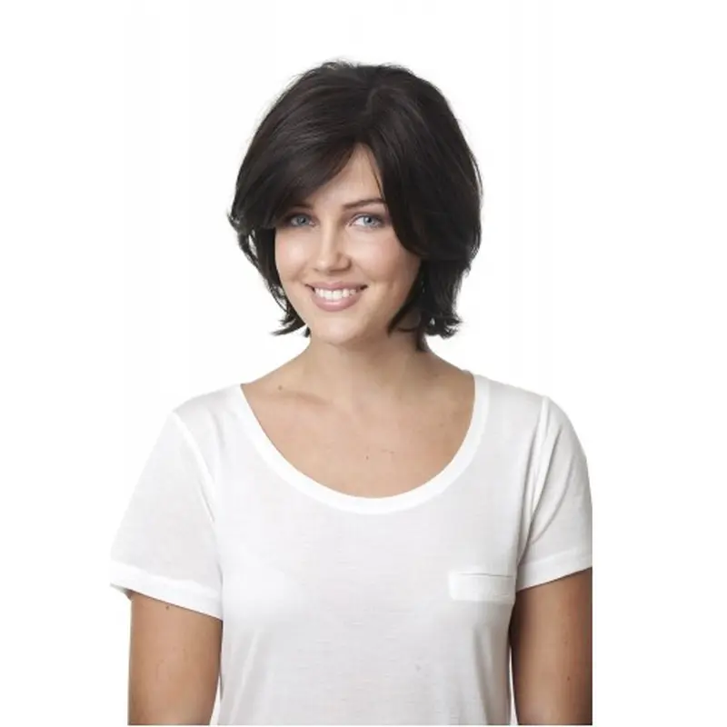 Hairstyles Black Wavy Chin Length Lace Front Wigs