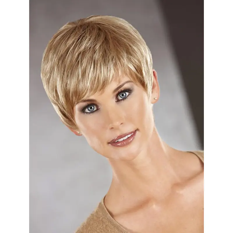 Style Auburn Straight Cropped Synthetic Wigs