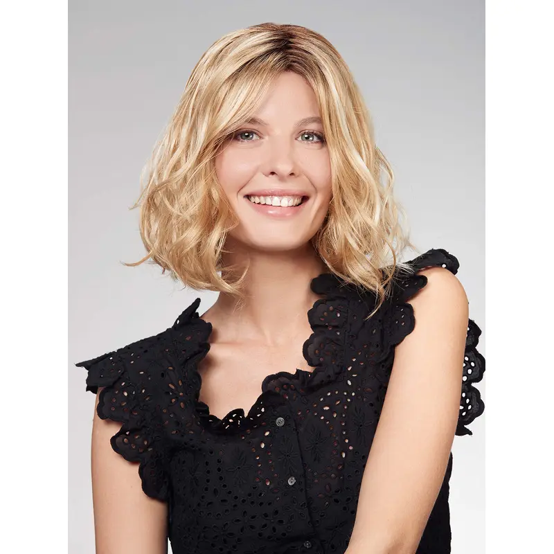 12" Chin Length Blonde Bobs Synthetic Top Monofilament Wigs