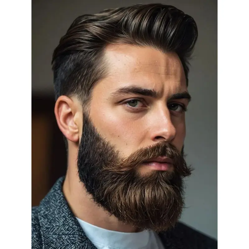 Men Lacefront Wigs Boycuts Cropped Ombre/2 Tone Remy Human Hair Wig